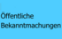 Öffentliche Bekanntmachungen