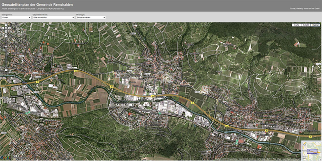 Satellitenplan der Gemeinde Remshalden